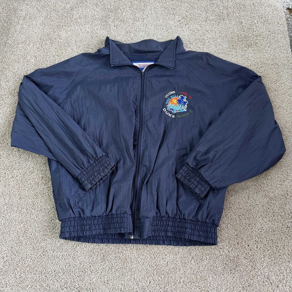 Vintage 1999 NCAA Final Four Jacket Mens XL Blue College Basketball Logo 7 90s